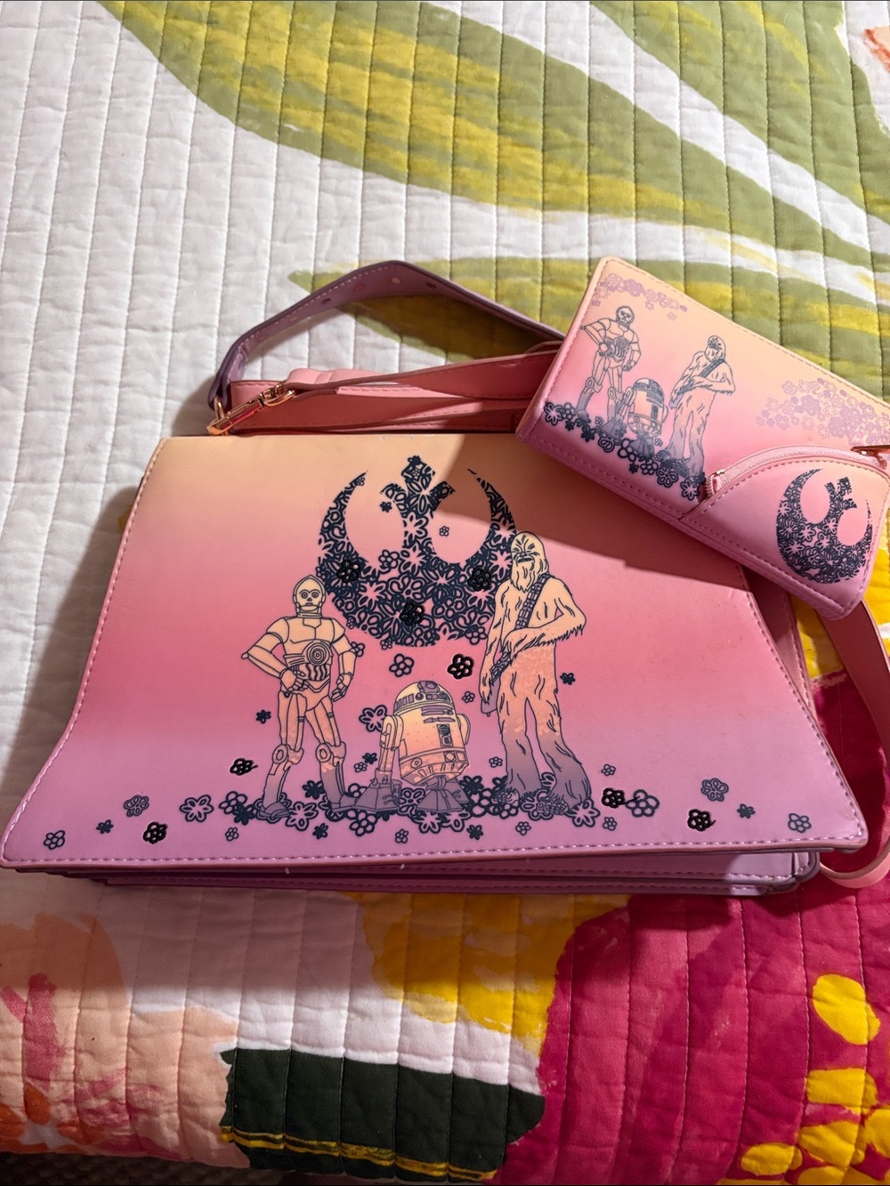 Our Universe Star Wars Pink Gradient Crossbody Bag with Wallet